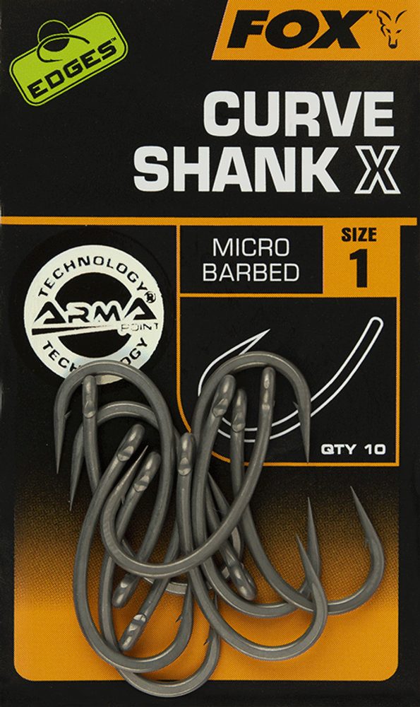 E-shop Fox Háčky Edges Curve Shank X Hooks 10ks - vel.1,Fox Háčky Edges Curve Shank X Hooks 10ks - vel.1