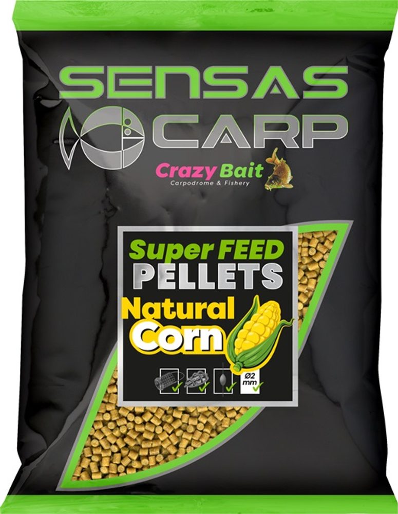 E-shop Sensas Pelety Super Feed Natural Corn 650g - 2mm,Sensas Pelety Super Feed Natural Corn 650g - 2mm