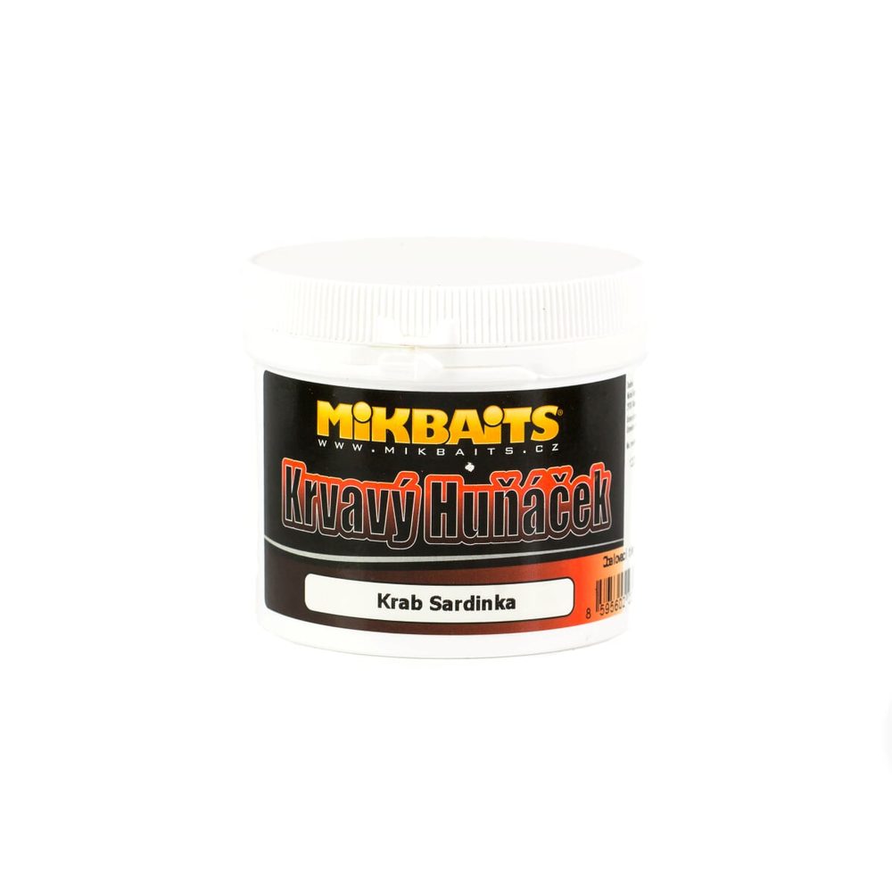 Mikbaits Těsto Krvavý Huňáček 200g - Krab Sardinka