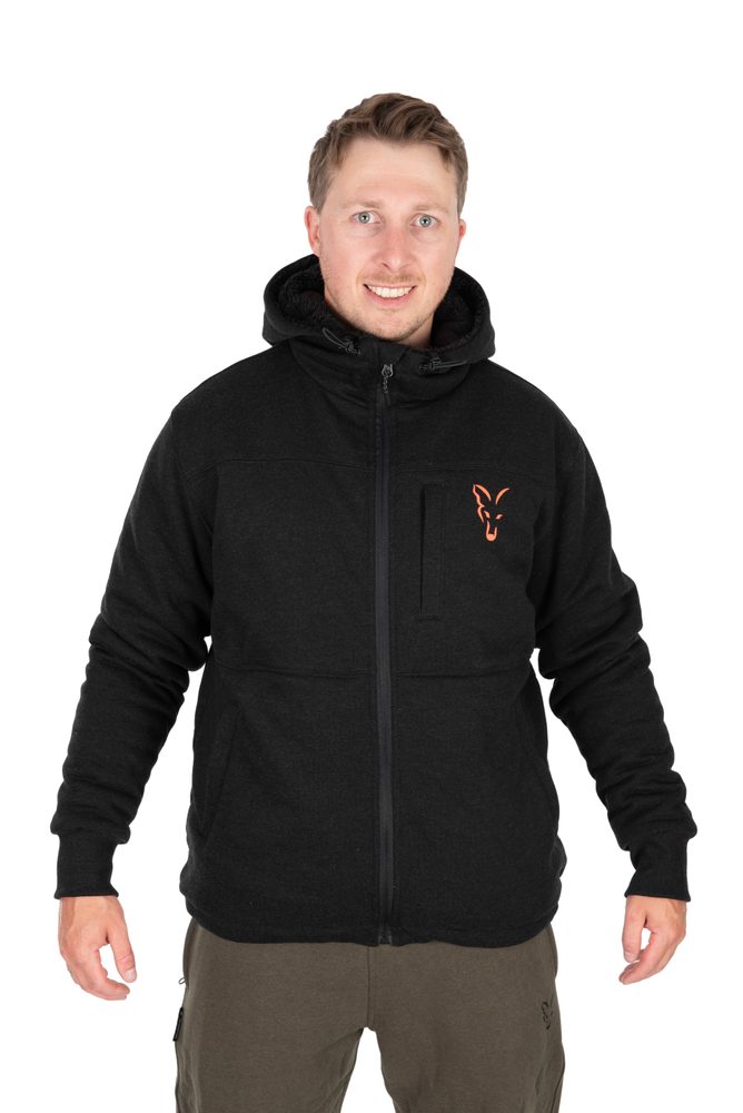 E-shop Fox rybářská bunda Collection Sherpa Jacket Black & Orange,Fox rybářská bunda Collection Sherpa Jacket Black & Orange