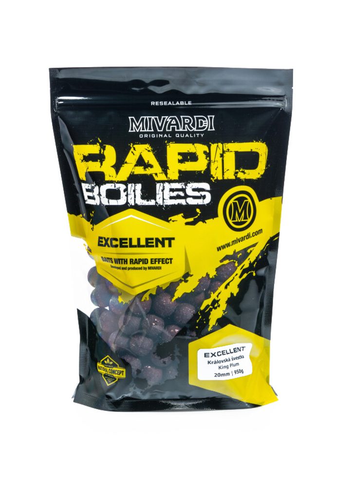 E-shop Mivardi Boilies Rapid Excellent Královská švestka - 20mm 250g,Mivardi Boilies Rapid Excellent Královská švestka - 20mm 250g