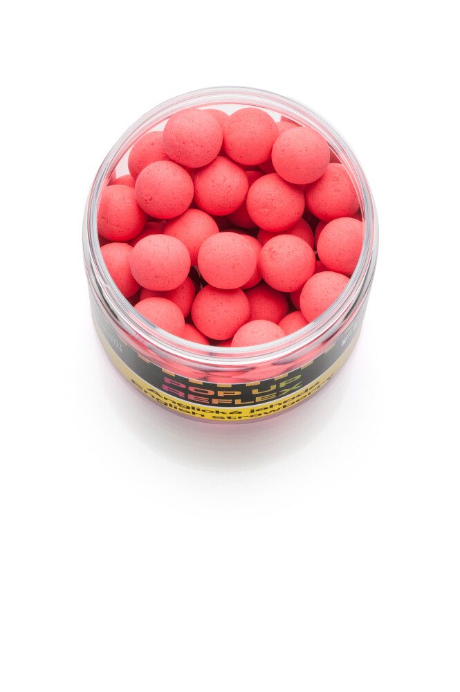E-shop Mivardi Plovoucí boilie Rapid PopUp Reflex 70g - Anglická jahoda 18mm,Mivardi Plovoucí boilie Rapid PopUp Reflex 70g - Anglická jahoda 18mm