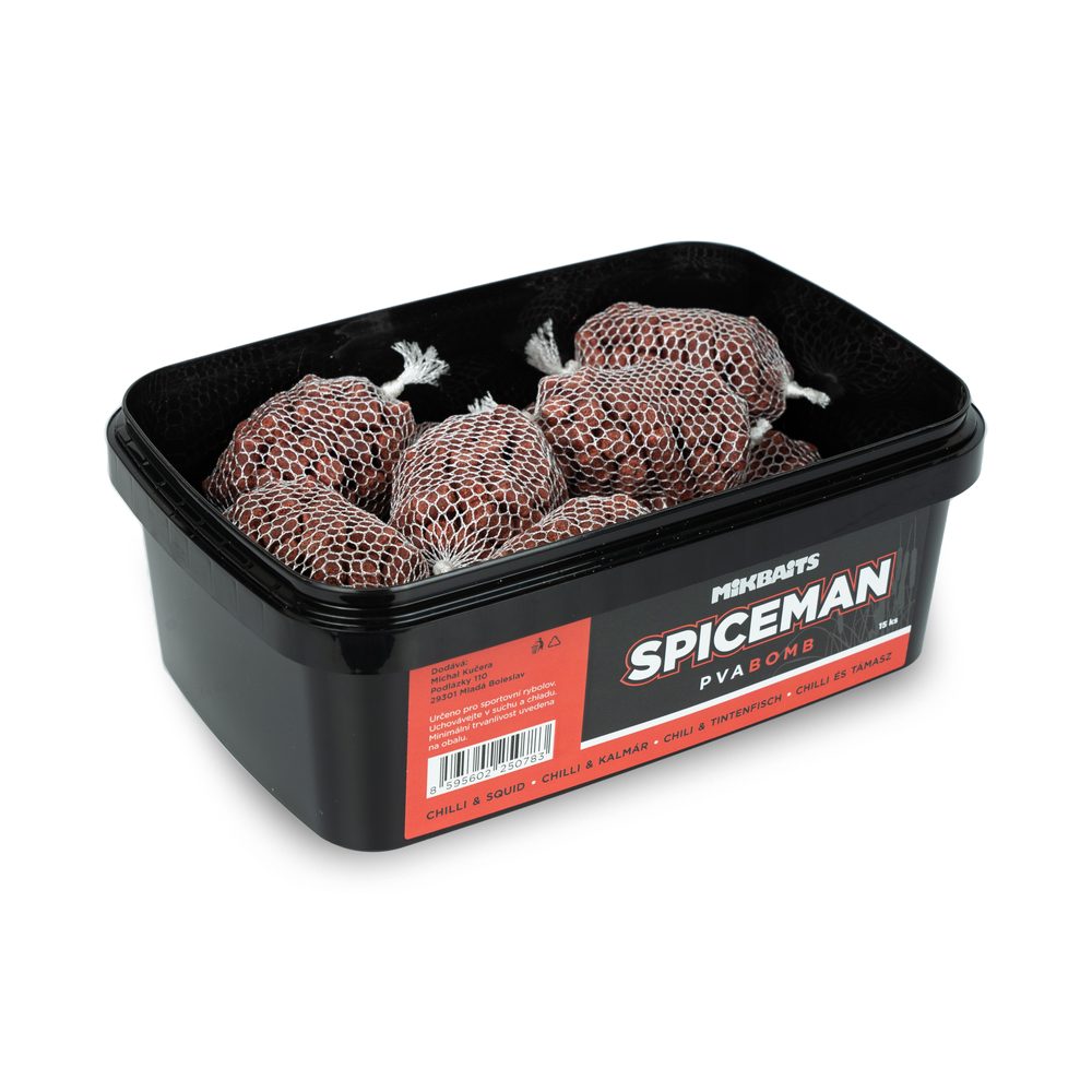 E-shop Mikbaits PVA Bomb Spiceman 15ks - Chilli Squid,Mikbaits PVA Bomb Spiceman 15ks - Chilli Squid