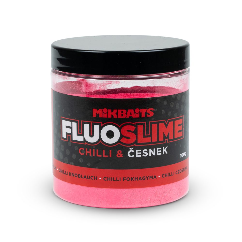 E-shop Mikbaits Obalovací Dip fluo slime 100g - Chilli Česnek,Mikbaits Obalovací Dip fluo slime 100g - Chilli Česnek