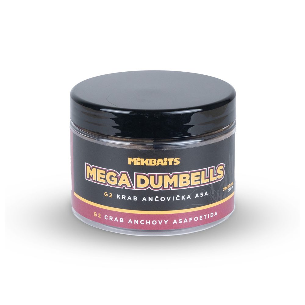 E-shop Mikbaits Gangster Mega Dumbells G2 Krab Ančovička Asa 24x30mm 500ml,Mikbaits Gangster Mega Dumbells G2 Krab Ančovička Asa 24x30mm 500ml