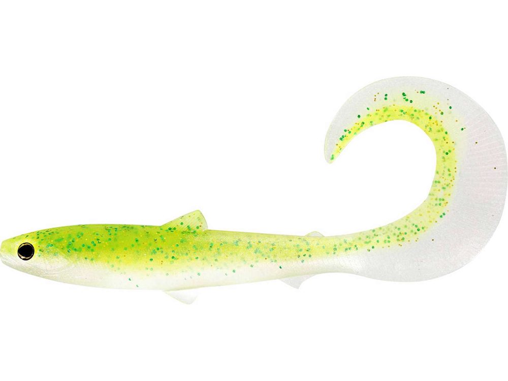 Westin Gumová nástraha BullTeez Curltail Sparkling Chartreuse - 8cm 3g 3ks