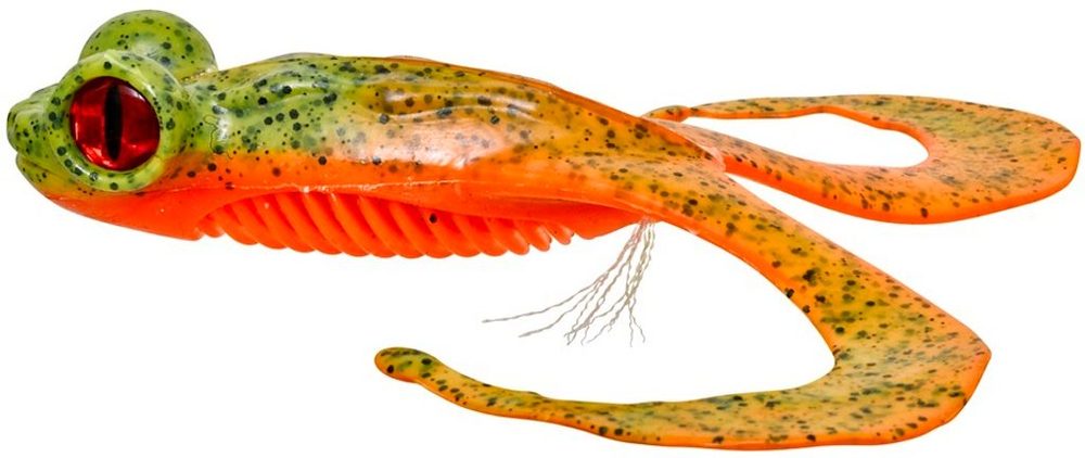 Gunki Gumová nástraha Bull Frog Fluo Chart Pepper - 10cm 2ks,Gunki Gumová nástraha Bull Frog Fluo Chart Pepper - 10cm 2ks