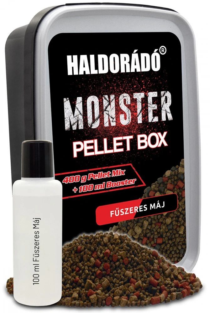 Fotografie Haldorádó Pelety Monster Pellet Box 2mm 400g - Pikantní červená játra