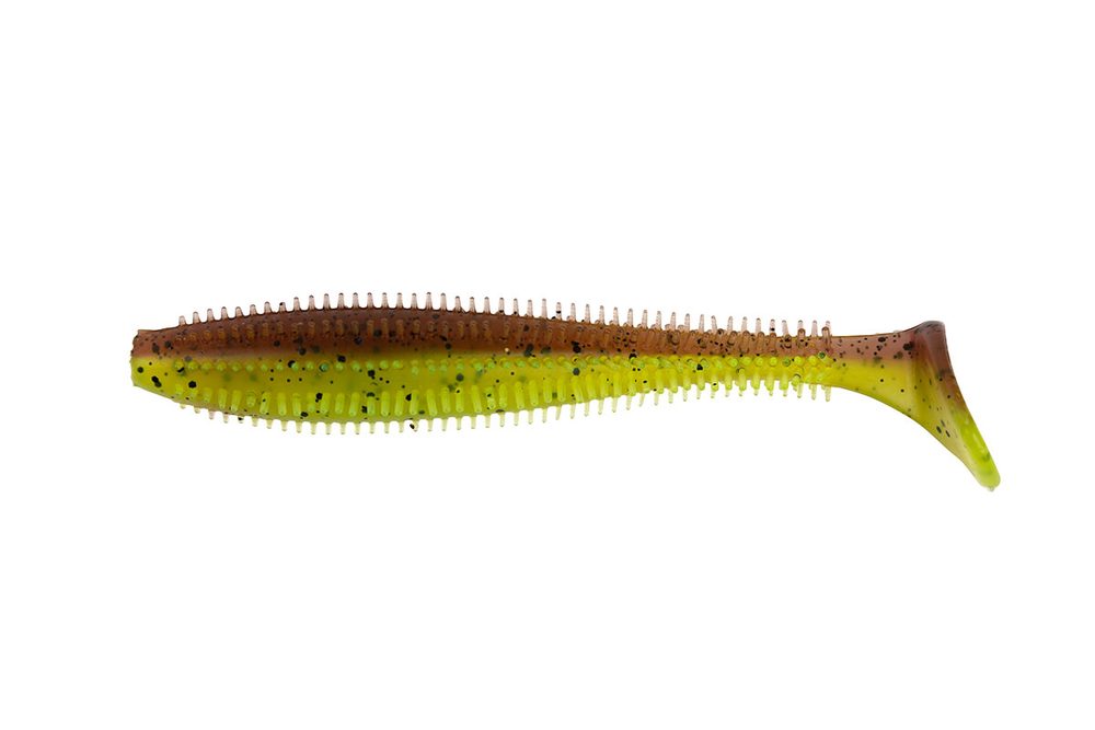 E-shop Fox Rage Gumová nástraha Spikey Shads UV Green Pumpkin - 9cm