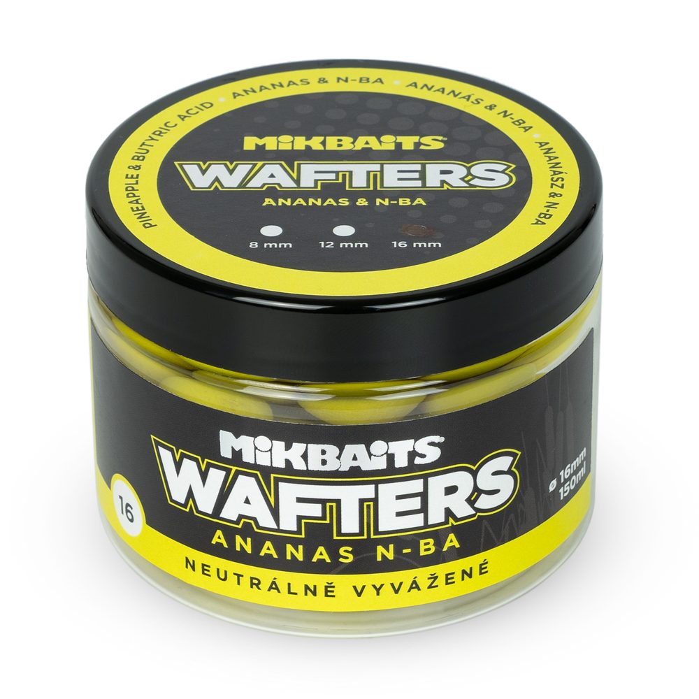 E-shop Mikbaits Boilie vyvážené nástrahy Wafters 150ml - Ananas N-BA 16mm,Mikbaits Boilie vyvážené nástrahy Wafters 150ml - Ananas N-BA 16mm
