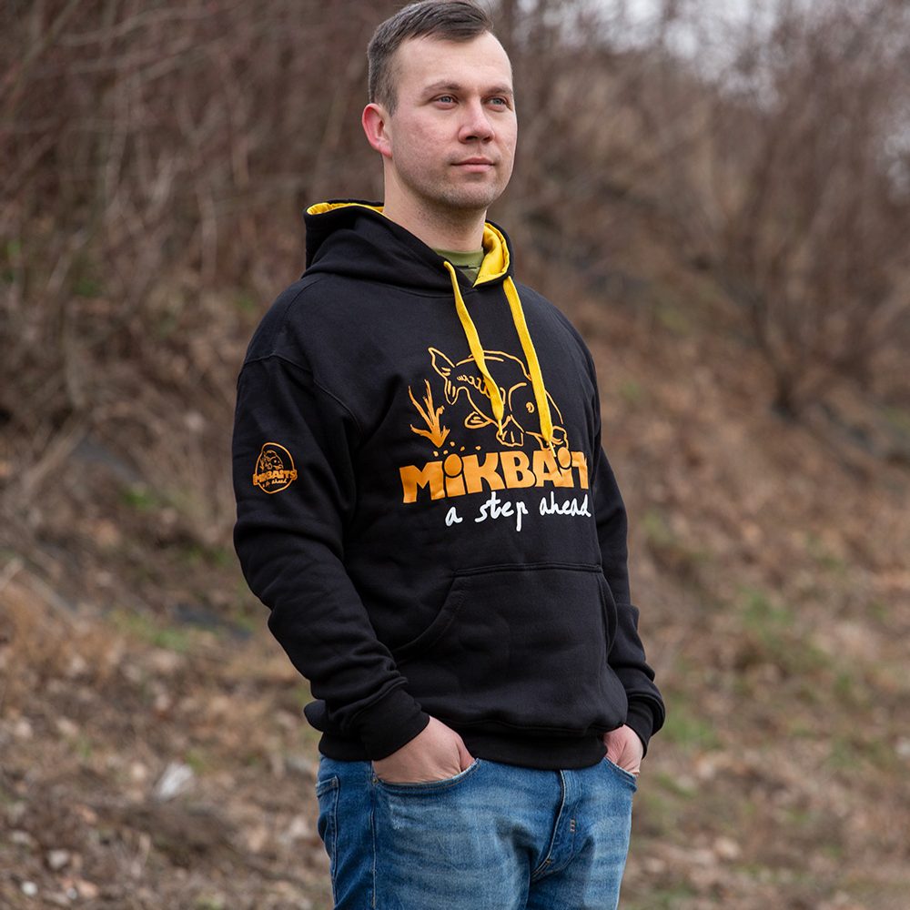 E-shop Mikbaits Rybářská Mikina Fans team černá - M,Mikbaits Rybářská Mikina Fans team černá - M