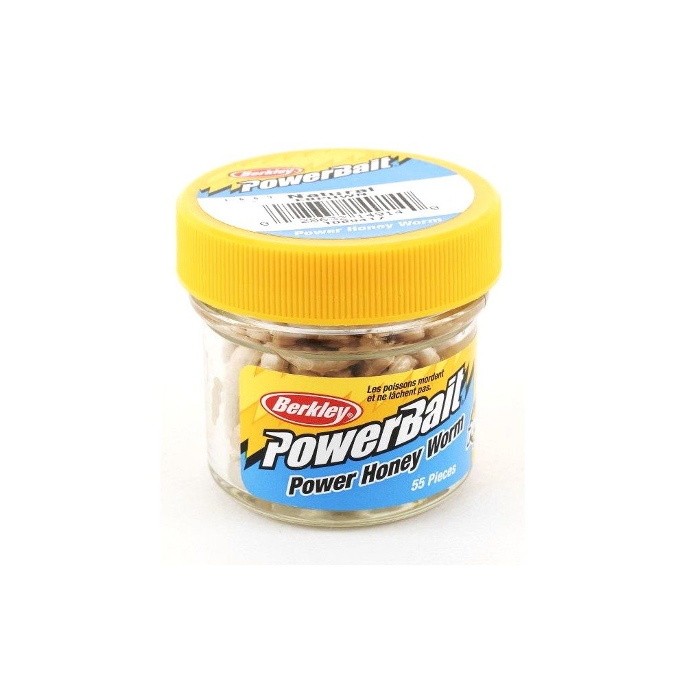 E-shop Berkley Gumová nástraha PowerBait Honey Worm Garlic 2.5cm, 55ks White