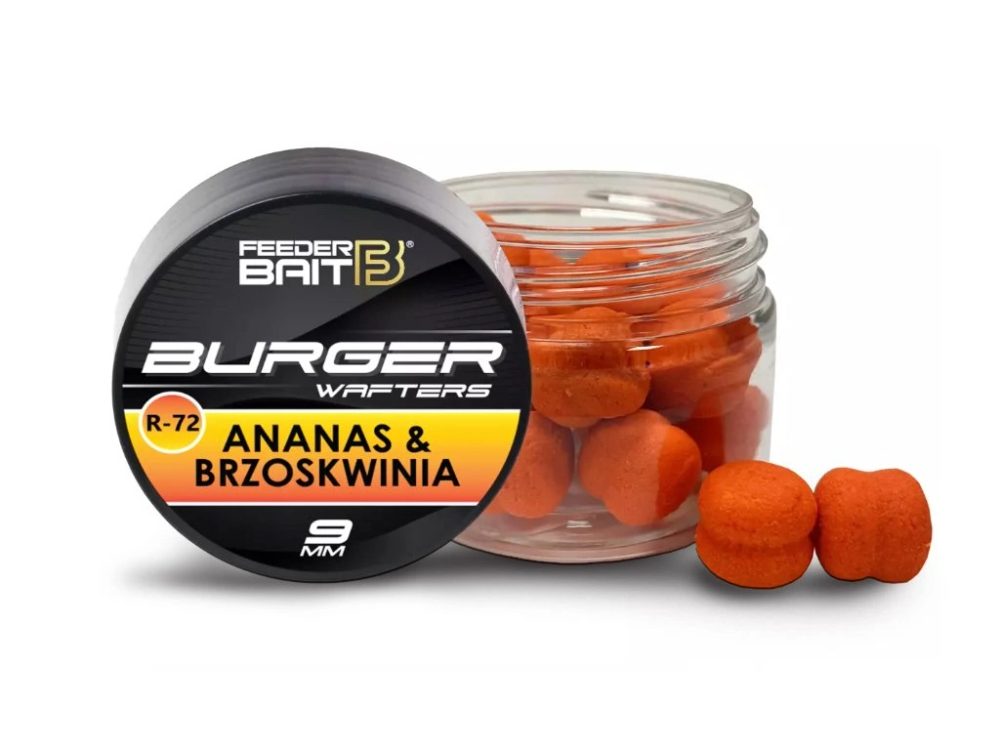 E-shop FeederBait Burger Wafters 9mm 25ml - R72- Broskev/Ananas,FeederBait Burger Wafters 9mm 25ml - R72- Broskev/Ananas