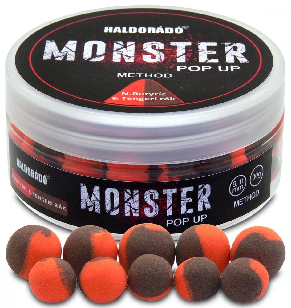 Haldorádó Pop-Up Boilies Method Monster 9+11mm 30g - N-Butyric-Krab