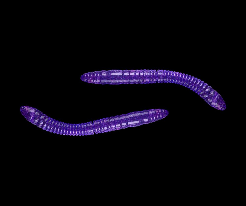 E-shop Libra Lures Fatty D’Worm Purple with Glitter - D’Worm Tournament 5,5cm 12ks