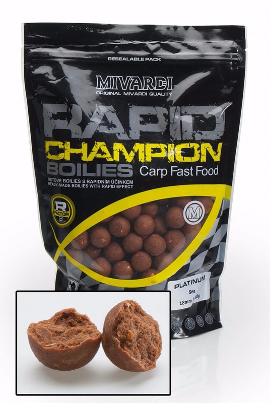 Fotografie Mivardi Boilies Rapid Champion Platinum Sea - | 18mm 950g