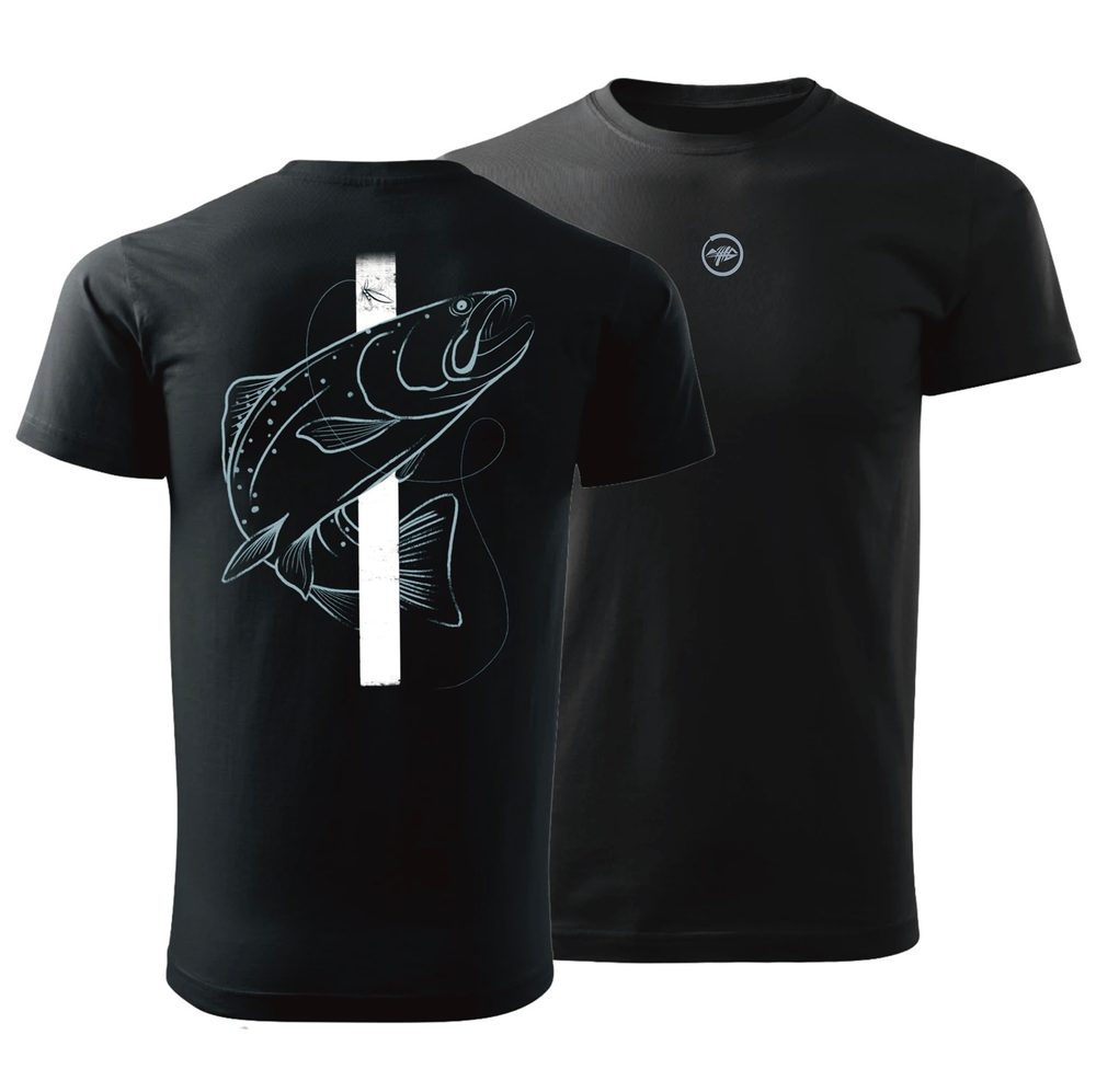 E-shop Giants fishing Tričko pánské černé Pstruh - vel. 2XL,Giants fishing Tričko pánské černé Pstruh - vel. 2XL