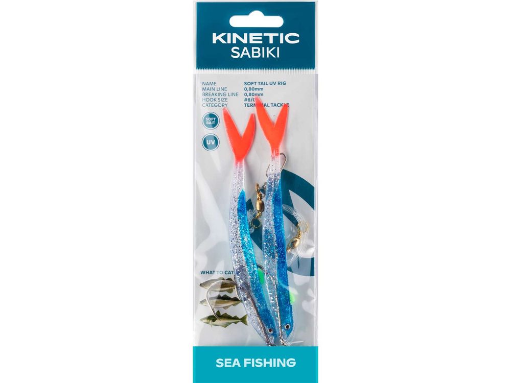 E-shop Kinetic Návazec Sabiki Soft Tail UV vel.8/0 Blue Fire Tail,Kinetic Návazec Sabiki Soft Tail UV vel.8/0 Blue Fire Tail