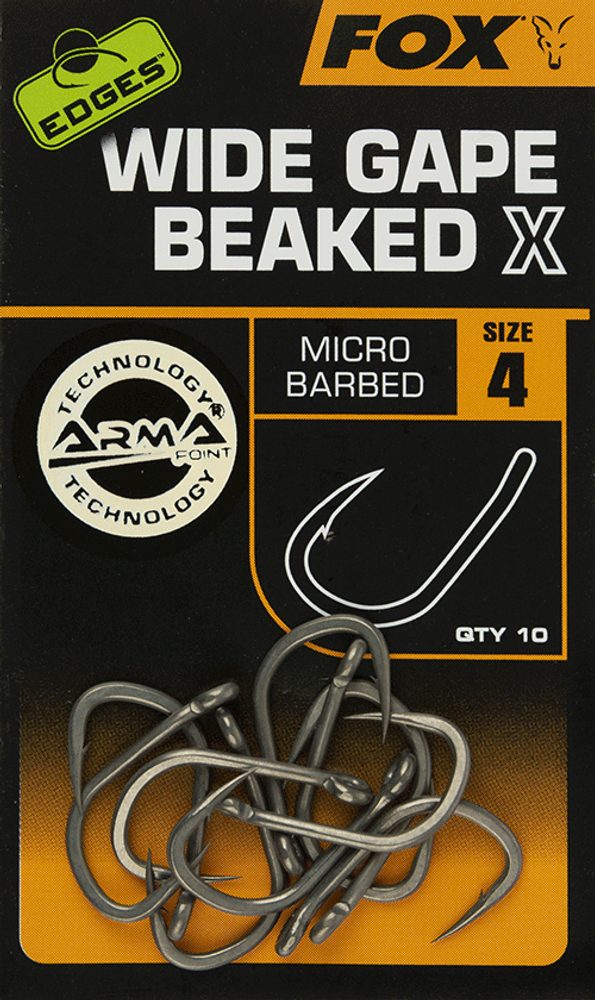 E-shop Fox Háčky Edges Wide Gape Beaked X Hooks 10ks - vel.4,Fox Háčky Edges Wide Gape Beaked X Hooks 10ks - vel.4