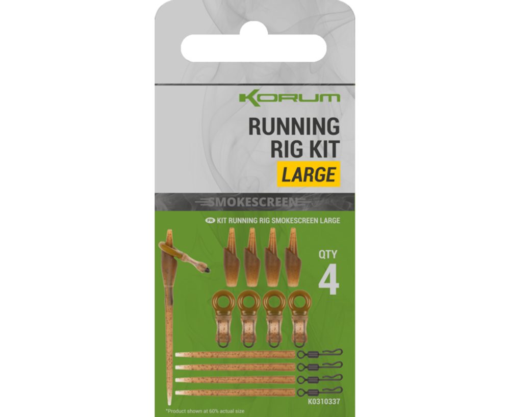 E-shop Korum Závěsky Smokescreen Running Rig Kit 4ks - Large,Korum Závěsky Smokescreen Running Rig Kit 4ks - Large