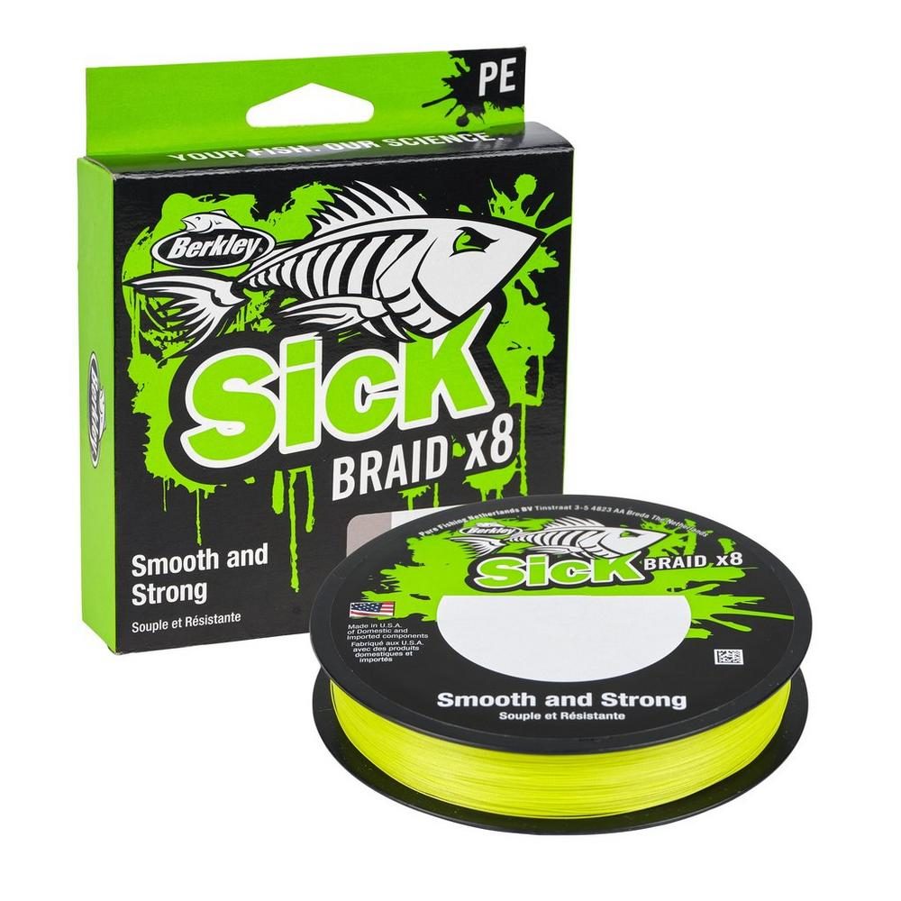 E-shop Berkley Šňůra Sick Braid Hi-Vis Žlutá 150m - 0,06mm 5,4kg,Berkley Šňůra Sick Braid Hi-Vis Žlutá 150m - 0,06mm 5,4kg