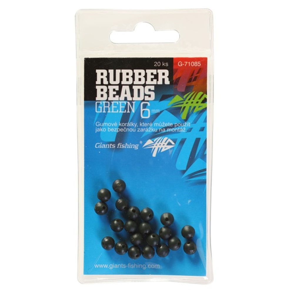 E-shop Giants Fishing Gumové kuličky Rubber Beads Transparent Green 20ks - 3mm,Giants Fishing Gumové kuličky Rubber Beads Transparent Green 20ks - 3mm