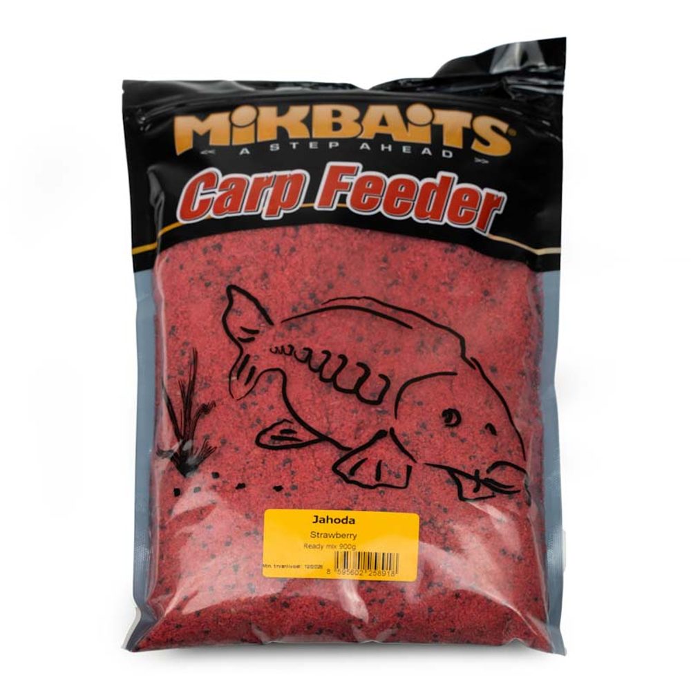 E-shop Mikbaits Vlhčený Ready mix 900g - Jahoda,Mikbaits Vlhčený Ready mix 900g - Jahoda