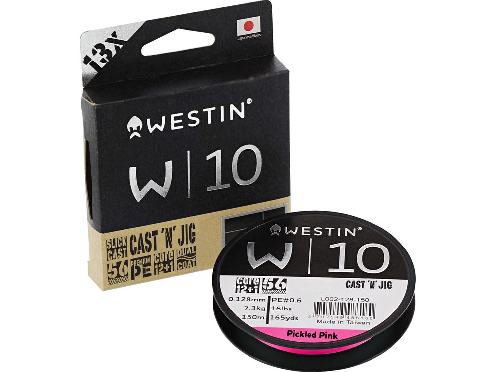 E-shop Westin Šňůra W10 Cast 'N' Jig 13 Braid Pink 110m - 0,08mm,Westin Šňůra W10 Cast 'N' Jig 13 Braid Pink 110m - 0,08mm