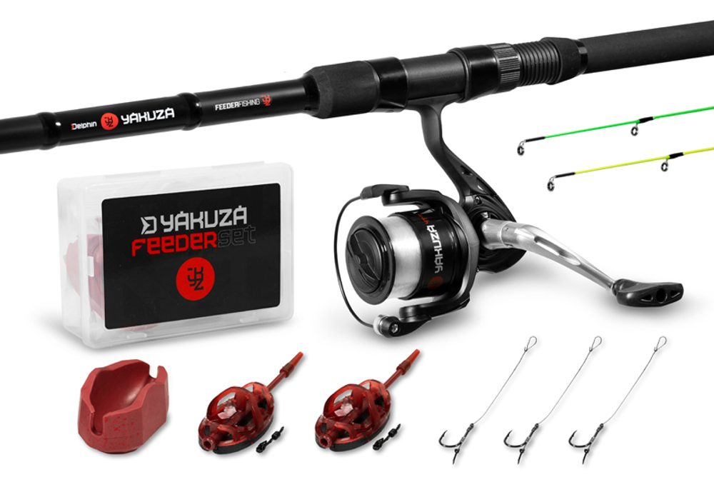 Delphin Feederový set Yakuza 330 3,3m 100g 3díl,Delphin Feederový set Yakuza 330 3,3m 100g 3díl