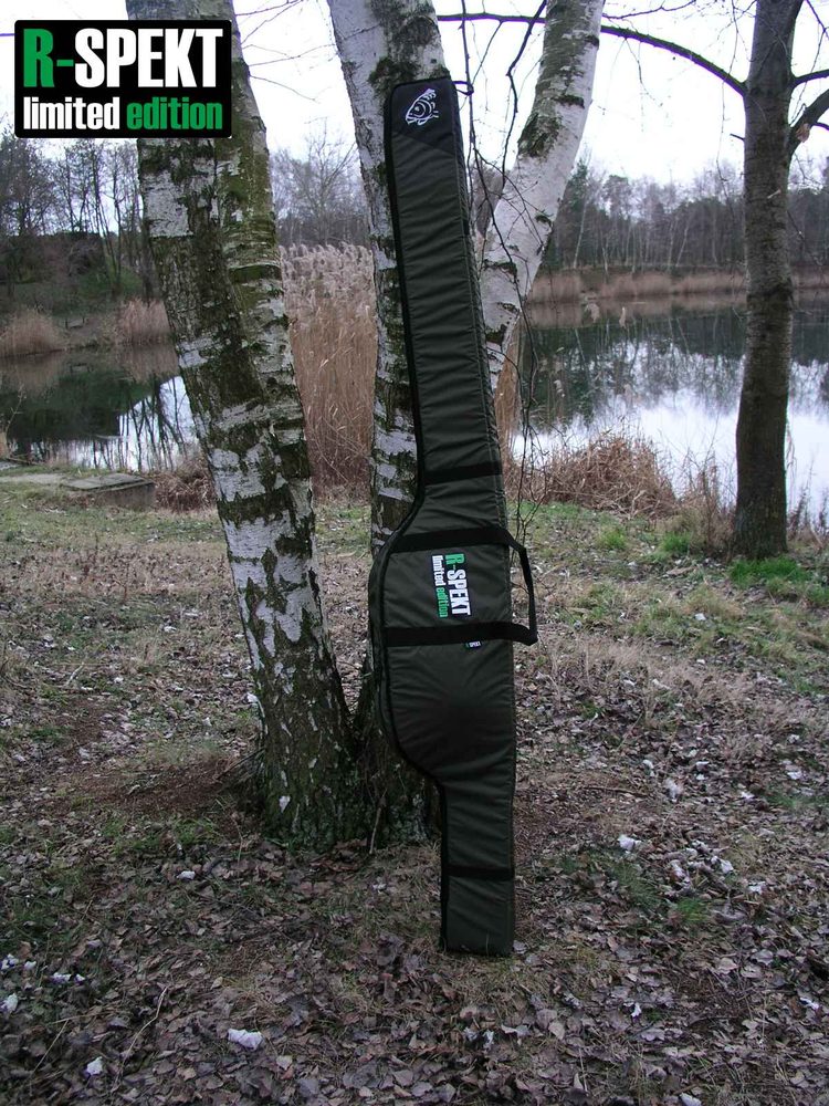 E-shop R-Spekt Pouzdro Double 10´ khaki na 2 pruty LUX s kapsou na podběrák,R-Spekt Pouzdro Double 10´ khaki na 2 pruty LUX s kapsou na podběrák