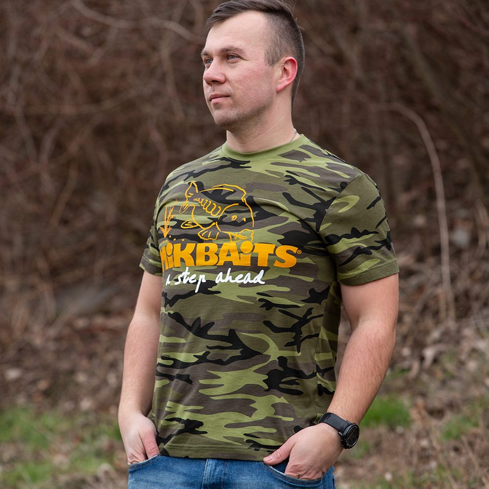 E-shop Mikbaits Tričko Mikbaits camou - M,Mikbaits Tričko Mikbaits camou - M
