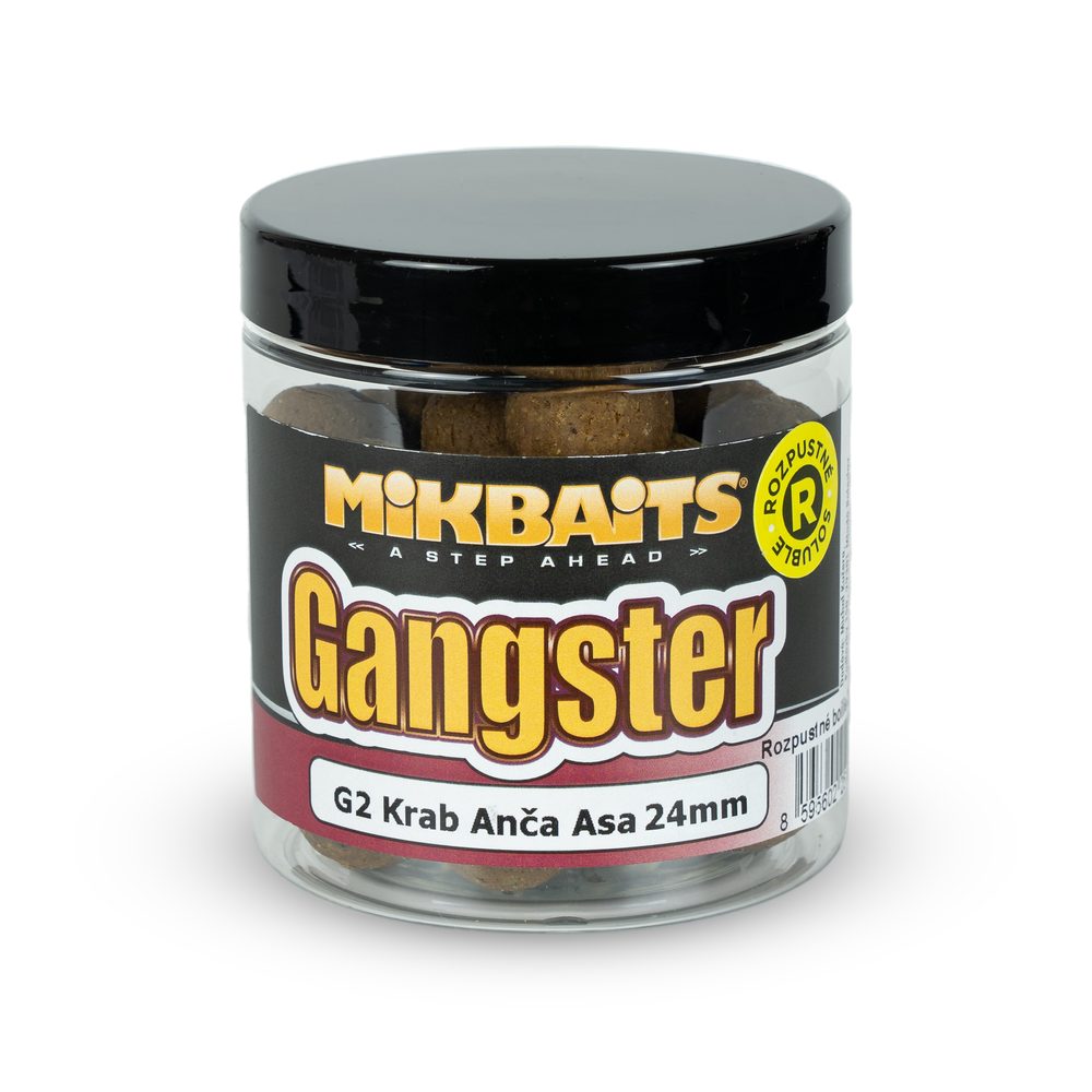 E-shop Mikbaits Rozpustné Boilies Gangster G2 Krab Ančovička Asa 250ml - 24mm,Mikbaits Rozpustné Boilies Gangster G2 Krab Ančovička Asa 250ml - 24mm