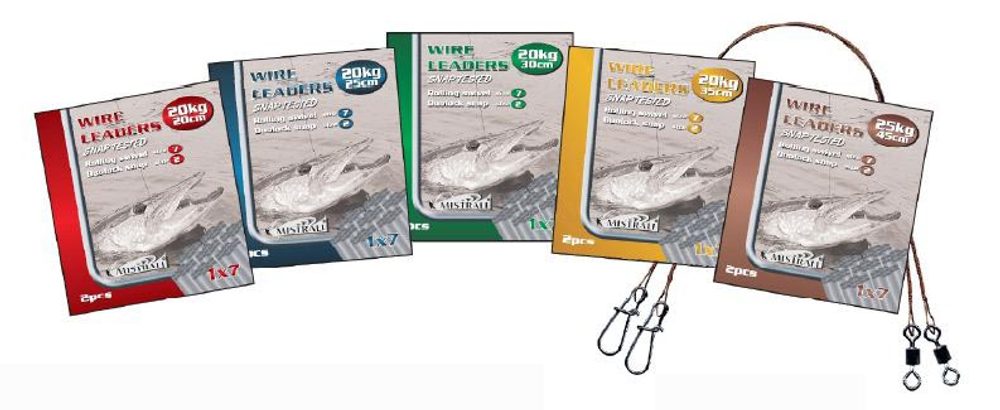 Mistrall Ocelové lanko Wire Leaders 1x7 20cm, 2ks - 20kg