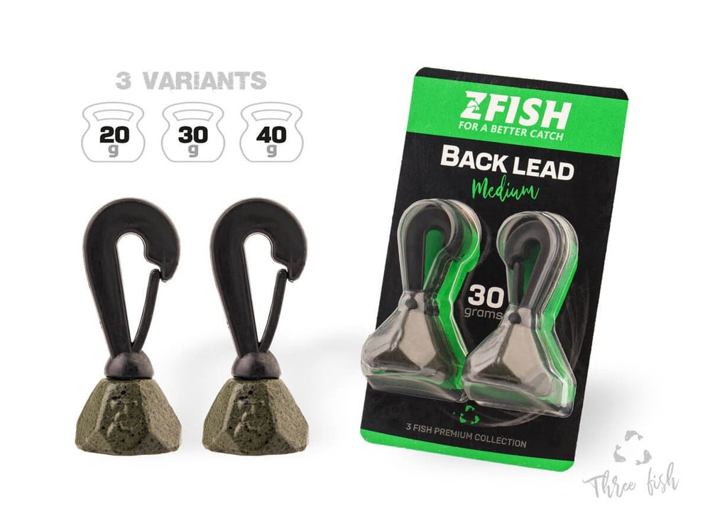 E-shop Zfish Olovo Back lead 2ks - 20g,Zfish Olovo Back lead 2ks - 20g