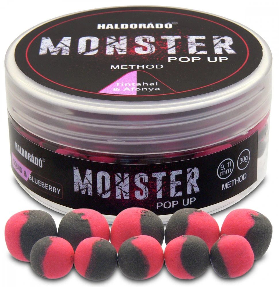 Haldorádó Pop-Up Boilies Method Monster 9+11mm 30g - Kalamár-Borůvka