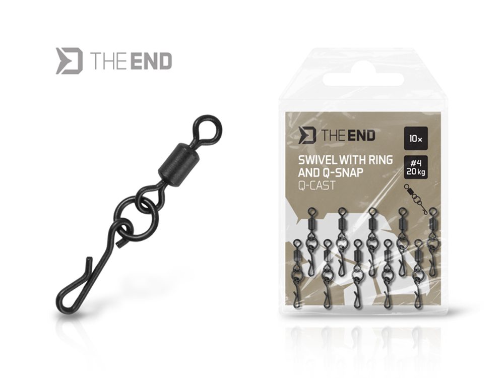 E-shop Delphin Obratlík s kroužkem a rychloklipem TheEND Q-Cast 10ks,Delphin Obratlík s kroužkem a rychloklipem TheEND Q-Cast 10ks