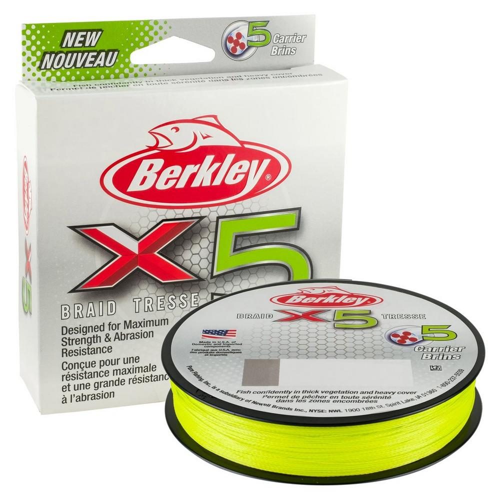 Fotografie Berkley Šňůra X5 Flame Green 150m - 0,20mm 20,6kg