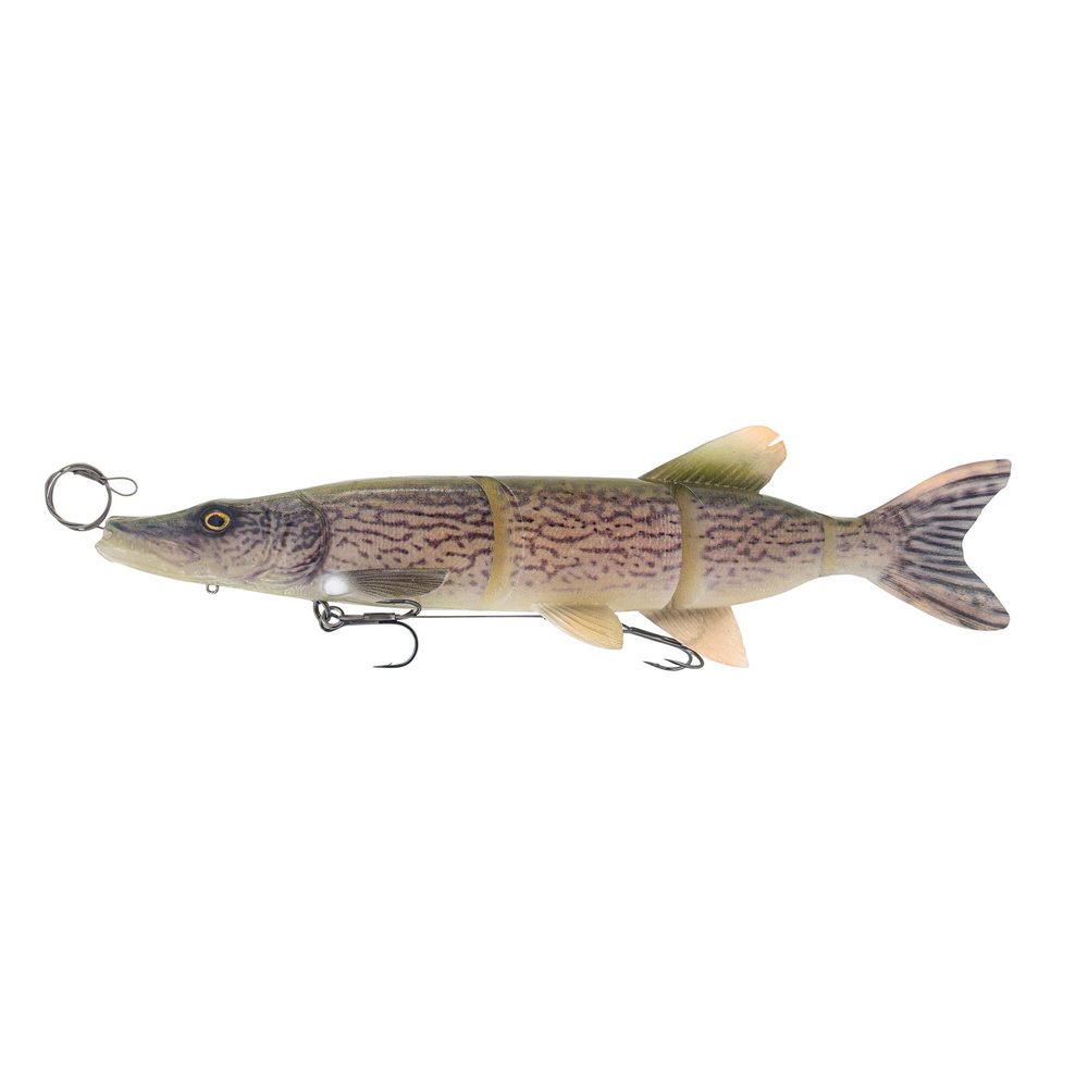 Savage Gear Gumová nástraha 3D Line Thru Pike SS White Pike - 25cm 105g