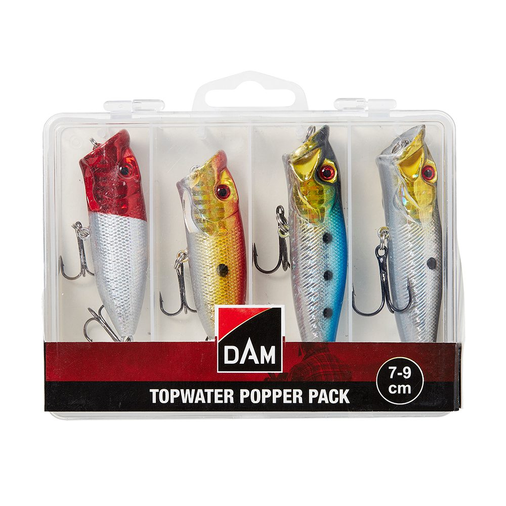 E-shop DAM Sada wobleru Topwater Popper Pack Box 7-9cm 4ks,DAM Sada wobleru Topwater Popper Pack Box 7-9cm 4ks