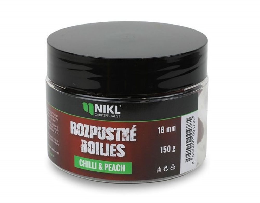 E-shop Nikl Rozpustné boilies Chilli & Peach 150g - 14mm,Nikl Rozpustné boilies Chilli & Peach 150g - 14mm