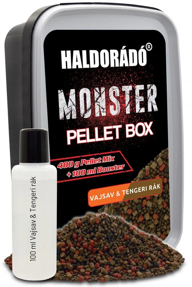 E-shop Haldorádó Pelety Monster Pellet Box 2mm 400g - N-Butyric-mořský krab,Haldorádó Pelety Monster Pellet Box 2mm 400g - N-Butyric-mořský krab