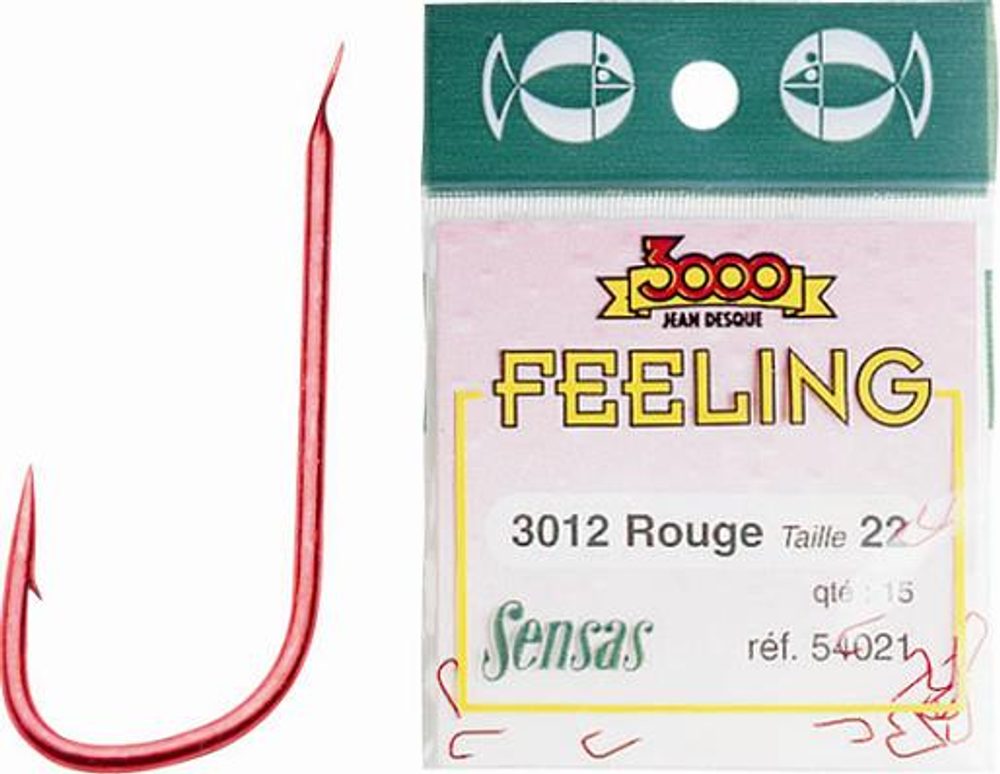 E-shop Sensas Háčky Feeling 3012 Rouge Red 15ks - vel.22,Sensas Háčky Feeling 3012 Rouge Red 15ks - vel.22
