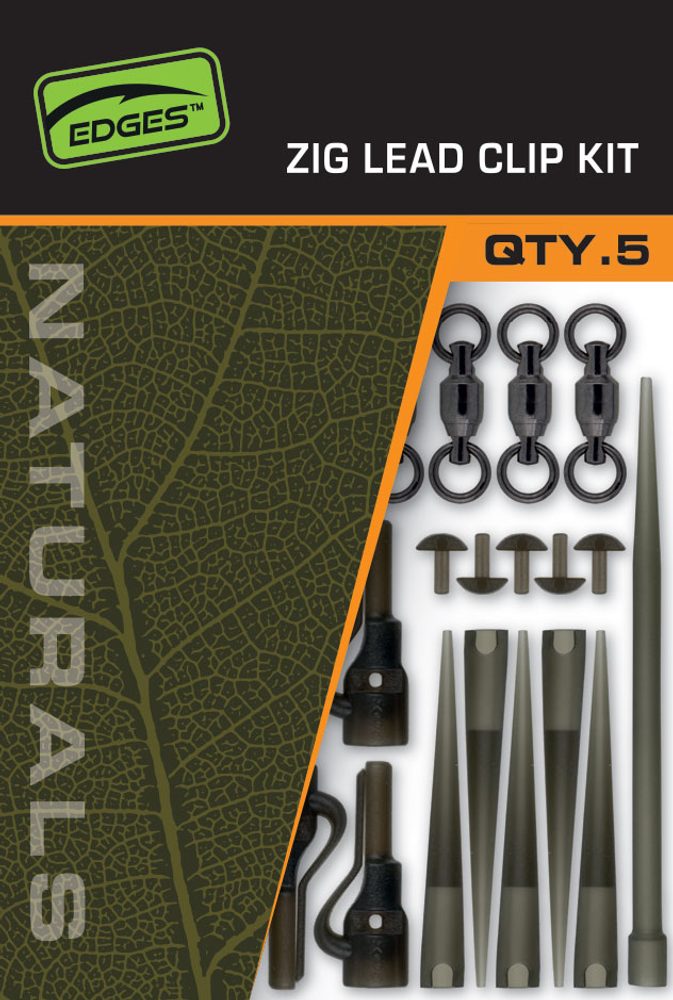 Fox Montáž Edges Naturals Zig Lead Clip Kit 5ks