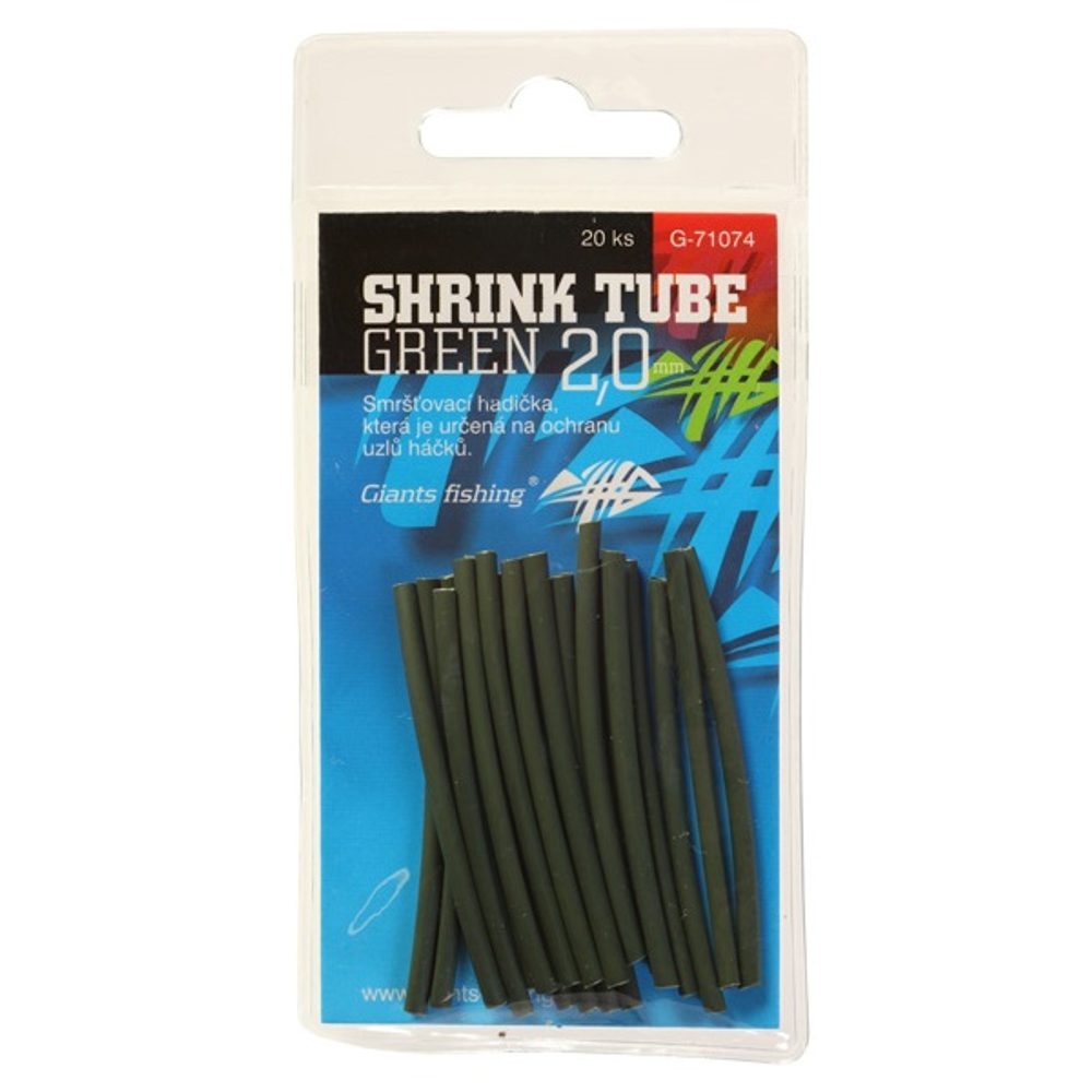Fotografie Giants fishing Smršťovací hadičky zelené Shrink Tube Green 1,6mm,20ks