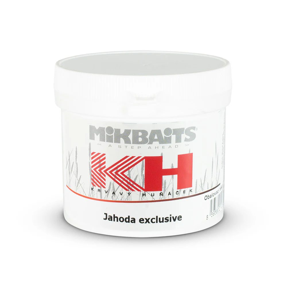 E-shop Mikbaits Těsto Krvavý Huňáček 200g - Jahoda exclusive,Mikbaits Těsto Krvavý Huňáček 200g - Jahoda exclusive