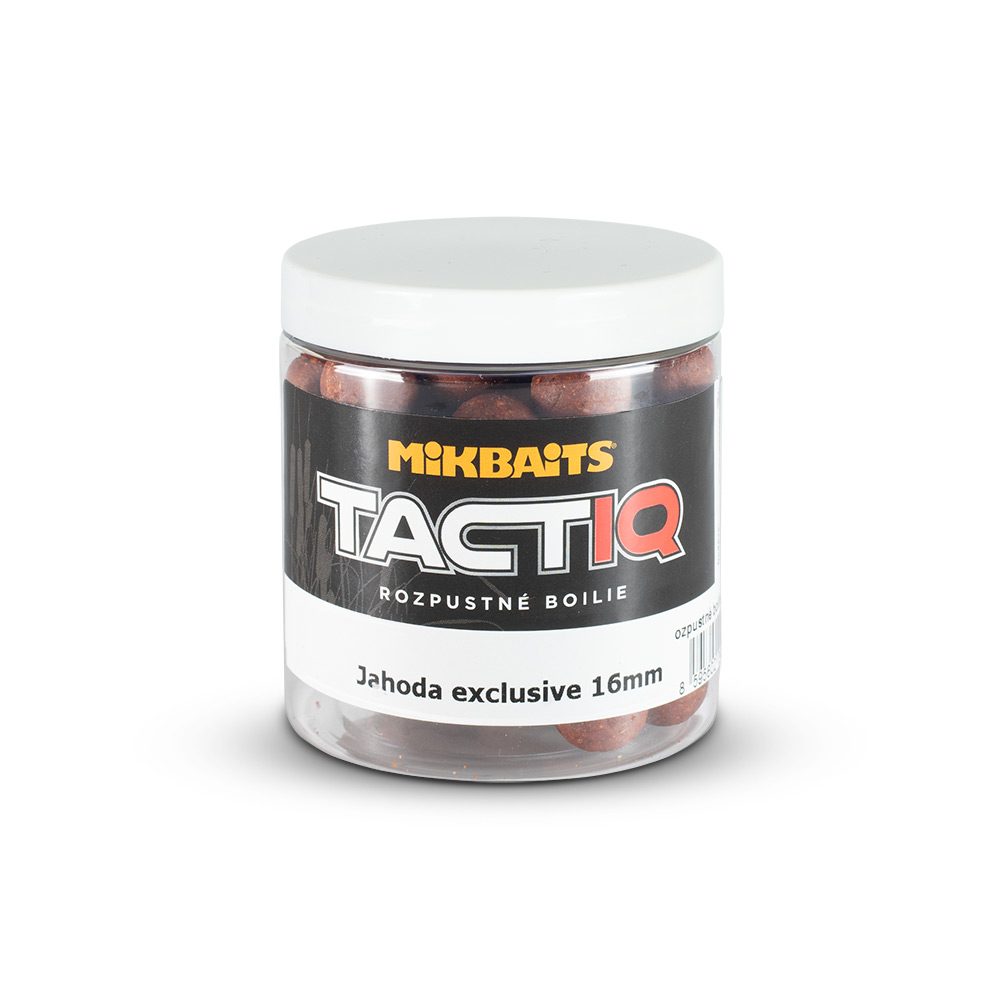 Fotografie Mikbaits Rozpustné boilie TactiQ Jahoda exclusive 250ml - 20mm