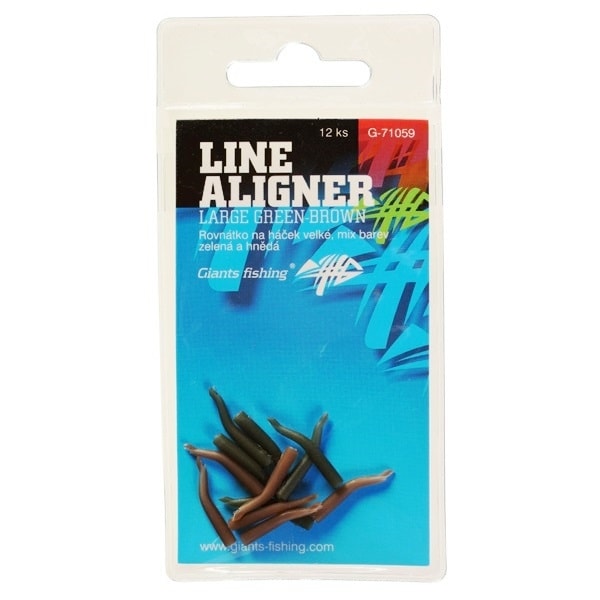 Fotografie Giants fishing Rovnátka na háček Line Aligner-Large Green-Brown/12pc