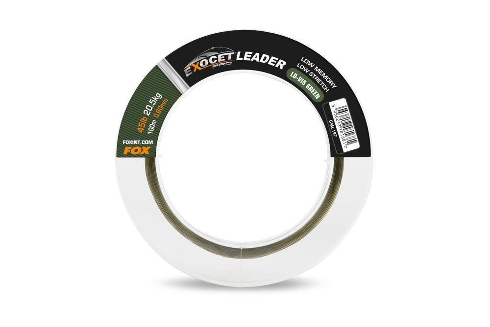 Fox Vlasec Exocet Pro Low Vis Green Leader - 0,60mm/20,5kg 100m