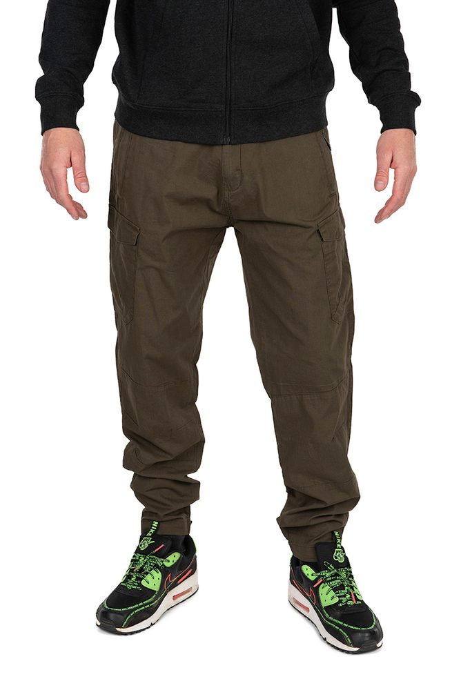 Fox Kalhoty Collection LW Cargo Trousers Green & Black - XXXL