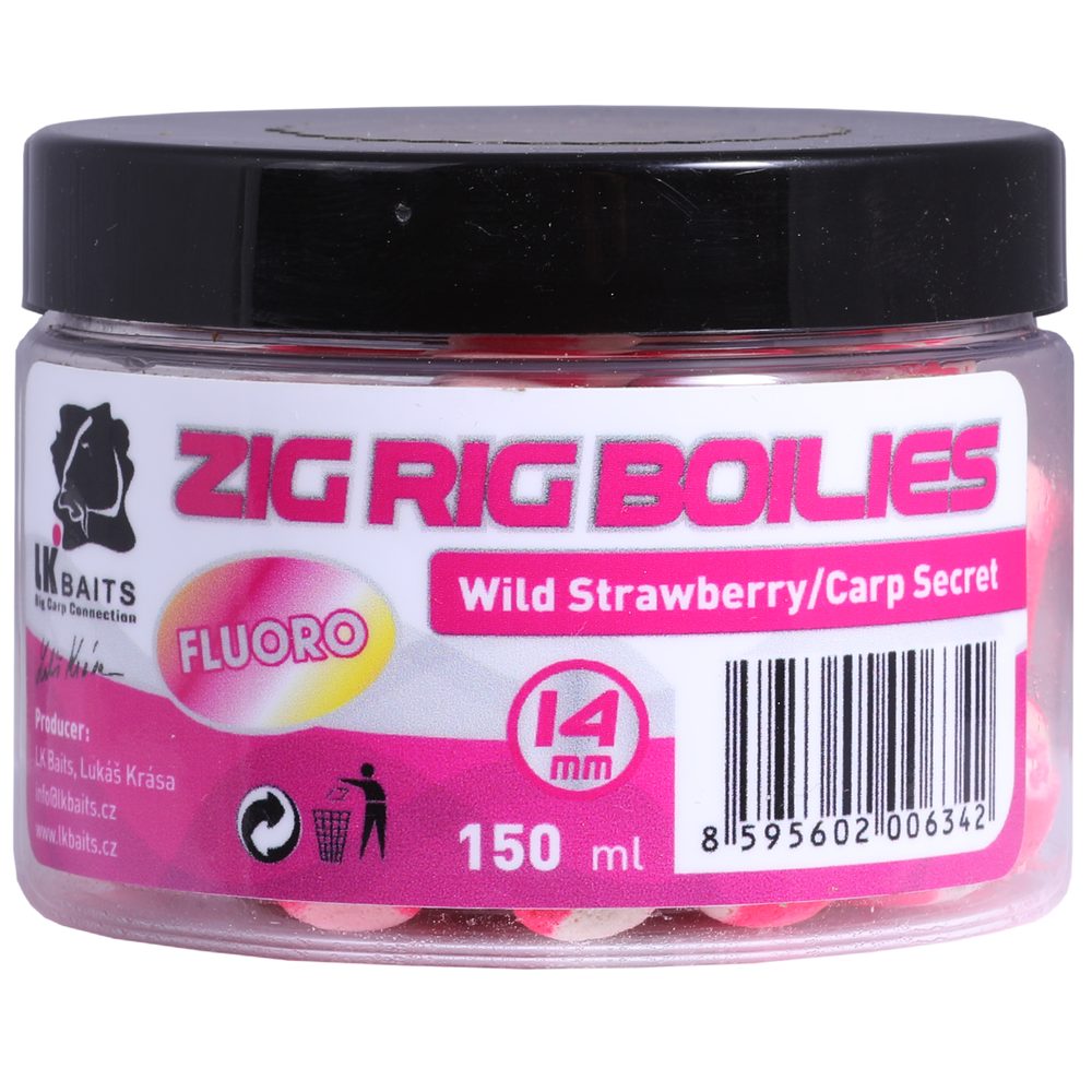 LK Baits Zig Rig Boilie Wild Strawberry/Carp Secret 14mm 150ml